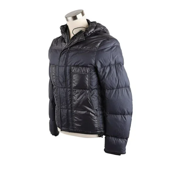 MINT Balenciaga Light Down Jacket w/ Hood Navy SZ 48/38/Medium